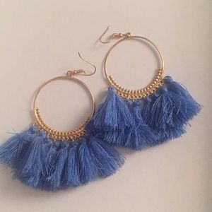Fringe hoop earrings